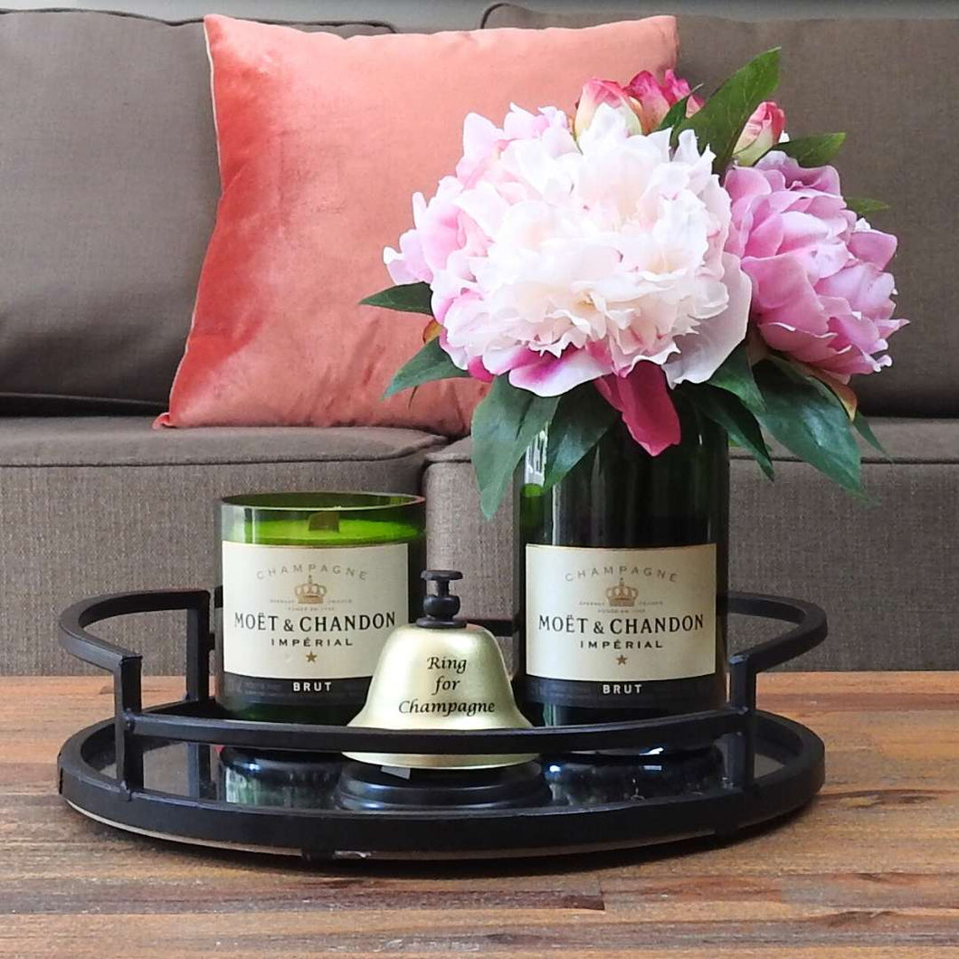 Gift Bundle - MC Champagne Candle, Vase & Bell (Flowers not included)