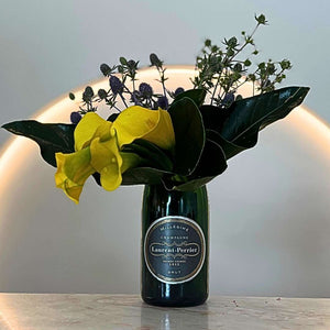 LP Black Upcycled Champagne Vase