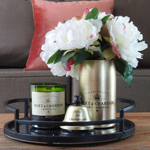 Gift Bundle - MC Champagne Candle, Gold Vase & Bell (Flowers not included)