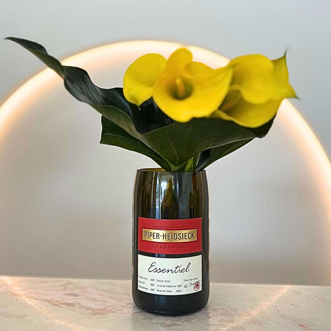 PH R/Cream Upcycled Champagne Bottle Vase