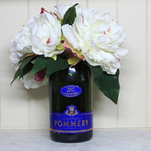 Nearly Perfect Pom Vase Label
