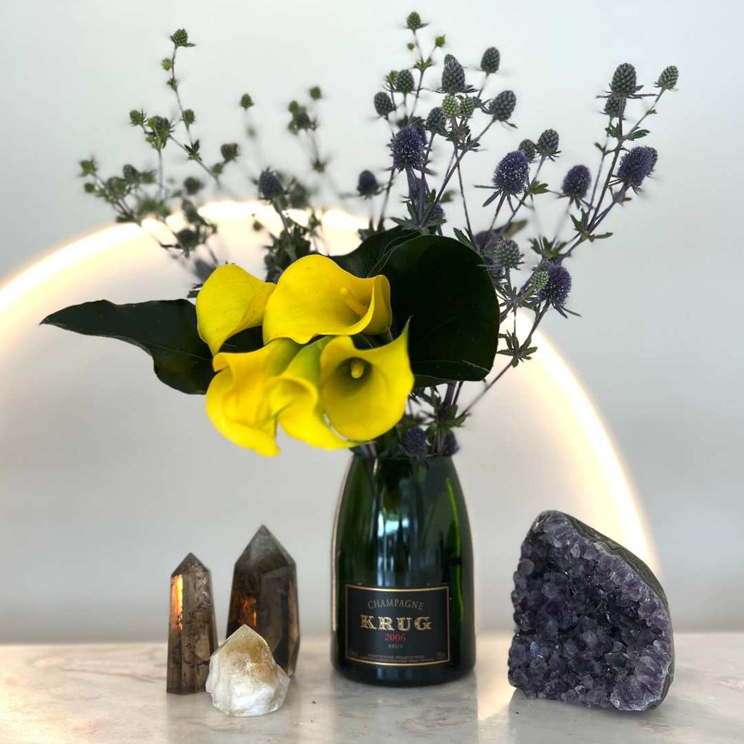 KG Black Upcycled Champagne Vase
