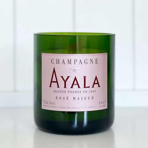 AY Rosé Upcycled Champagne Bottle Candle
