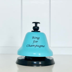 "Ring for Champagne" Blue and Black Bar Bell