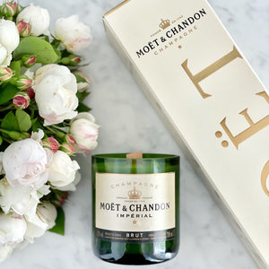 MC Upcycled Champagne Bottle Candle
