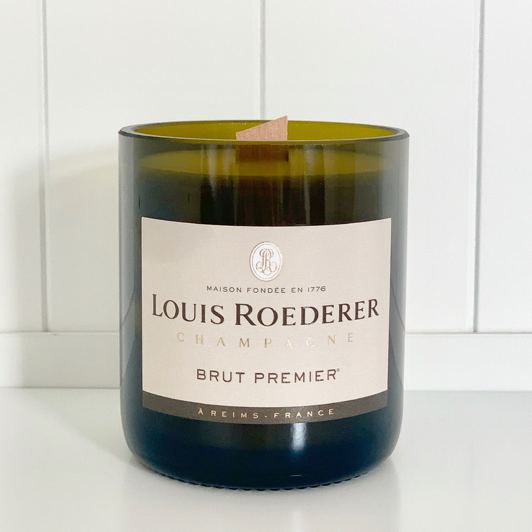 LR Upcycled Champagne Bottle Candle