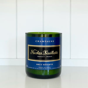NF Upcycled Champagne Bottle Candle