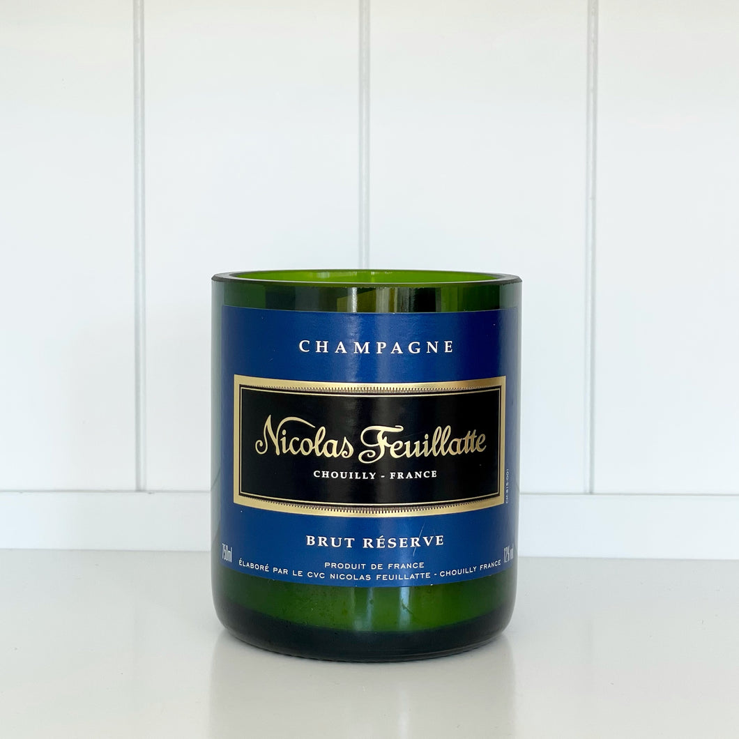 NF Upcycled Champagne Bottle Candle