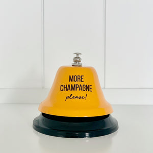 "More Champagne Please" Yellow Bar Bell