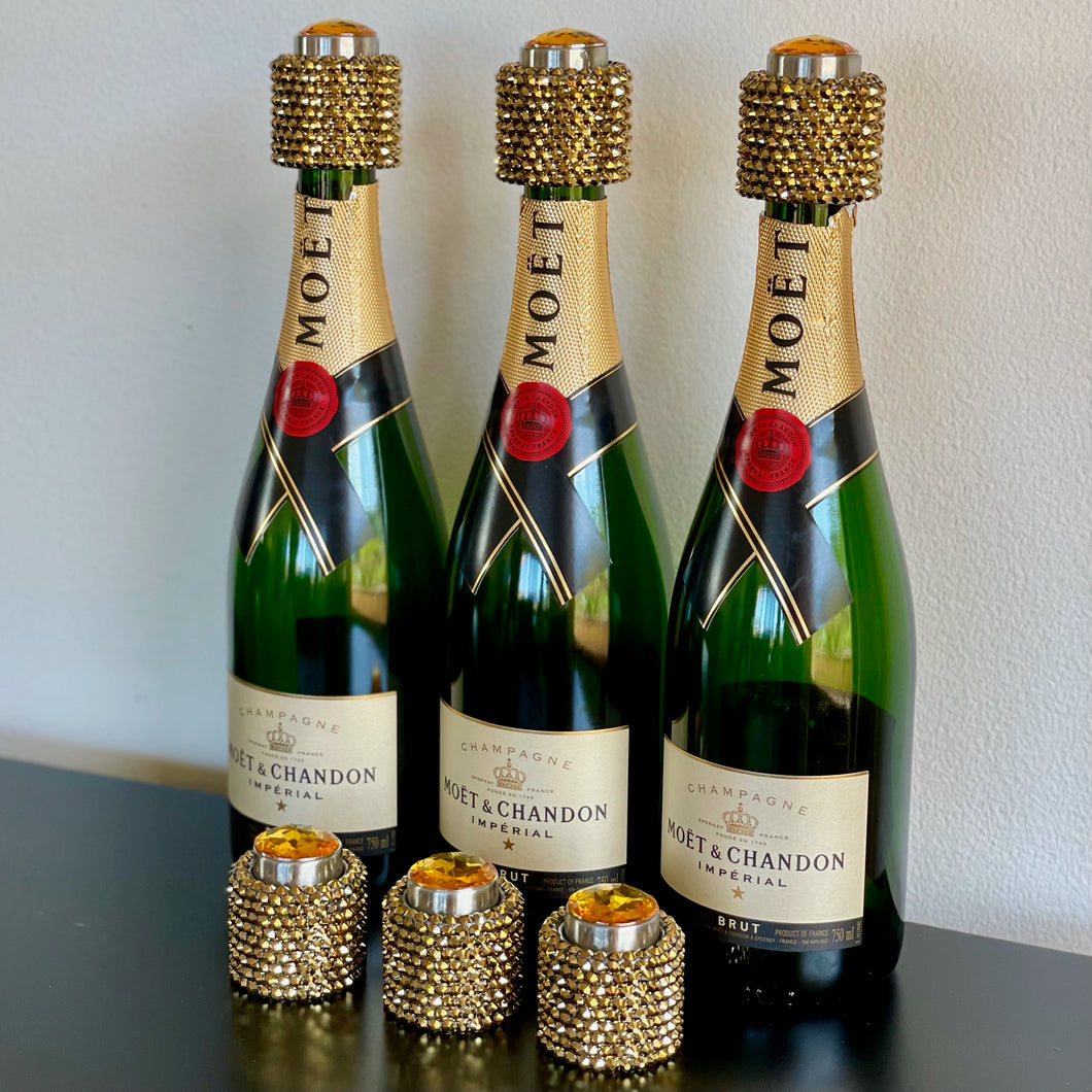 Gold Diamanté Champagne Bottle Stopper